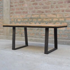 Table à Manger Bois Et Pieds Métal En U -MaisonChic Magasin table a manger bois et pieds metal en u 3