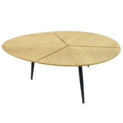 Table Basse Ovale Miller Pieds Métal -MaisonChic Magasin table basse ovale miller pieds metal 4