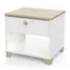 Demeyere Table De Chevet Izzy 1 Tiroir Blanc Et Bois -MaisonChic Magasin table de chevet izzy 1 tiroir blanc bois