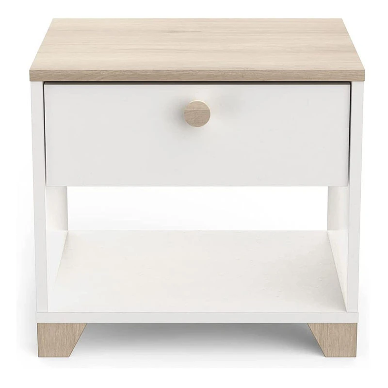 Demeyere Table De Chevet Izzy 1 Tiroir Blanc Et Bois 5 Demeyere Table De Chevet Izzy 1 Tiroir Blanc Et Bois – Image 3