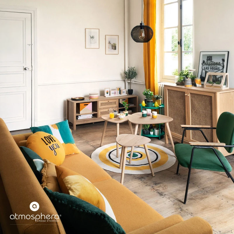 Tables Basses Mileo Bois Lot De 3 Atmosphera 4 Tables Basses Mileo Bois Lot De 3 Atmosphera – Image 2