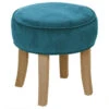 Tabouret En Velours Adriel Coloris Duck Atmosphera -MaisonChic Magasin tabouret adriel en velours coloris duck