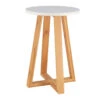 Tabouret Avec Pieds En Bambou & Plateau Blanc -MaisonChic Magasin tabouret avec pieds en bambou plateau blanc