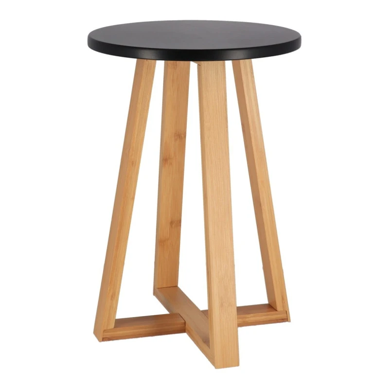 Tabouret Avec Pieds En Bambou & Plateau Noir 3 Tabouret Avec Pieds En Bambou & Plateau Noir