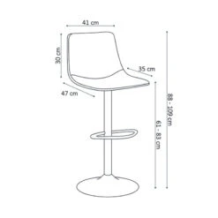 Tabouret De Bar Réglable Trevi PU Brun -MaisonChic Magasin tabouret bar reglable trevi pu brun 4