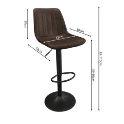 Tabouret De Bar Barcelona PU Brun Foncé -MaisonChic Magasin tabouret de bar barcelona pu brun fonce 3