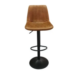 Tabouret De Bar Barcelona PU Cognac -MaisonChic Magasin tabouret de bar barcelona pu cognac 5
