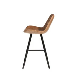 Tabouret De Bar Bas Alicante PU Cognac -MaisonChic Magasin tabouret de bar bas alicante pu cognac 4