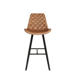 Tabouret De Bar Bas Alicante PU Cognac -MaisonChic Magasin tabouret de bar bas alicante pu cognac 5