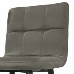 Tabouret De Bar Gris Pieds Métal Noir -MaisonChic Magasin tabouret de bar gris pieds metal noir 1 2