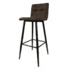 Tabouret De Bar Marron Pieds Métal Noir 1 Tabouret De Bar Marron Pieds Métal Noir -MaisonChic Magasin tabouret de bar marron pieds metal noir