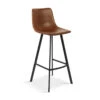 Tabouret De Bar Ozan PU Cognac -MaisonChic Magasin tabouret de bar ozan pu cognac