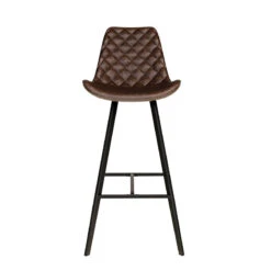 Tabouret De Bar Palmas PU Brun Foncé -MaisonChic Magasin tabouret de bar palmas pu brun fonce 1 2