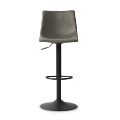 Tabouret De Bar Réglable Trevi PU Gris -MaisonChic Magasin tabouret de bar reglable trevi pu gris 1 3