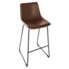 Tabouret De Bar Simili Marron Lois Atmosphera -MaisonChic Magasin tabouret de bar smili marron lois atmosphera