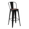Tabouret De Bar Oscar Orme Antique Et Noir -MaisonChic Magasin tabouret de bar victoria orme antique et noir