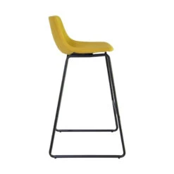 Tabouret Haut Cholo Tissu Jaune -MaisonChic Magasin tabouret haut cholo tissu jaune 1