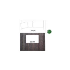 Tapis Latte Bambou 120x170cm Gris Foncé Atmosphera -MaisonChic Magasin tapis latte bambou 120x170cm gris fonce 1 1