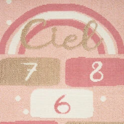 Tapis Marelle Rose 80x152 Cm Atmosphera -MaisonChic Magasin tapis marelle rose 80x152 cm atmosphera 1 2