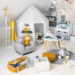 Tente Yourte Gris Pour Chambre Enfant Atmosphera -MaisonChic Magasin tente yourte gris pour chambre enfant atmosphera 2