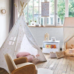 Tipi Décoratif 160 Cm Pour Enfant Blanc Atmosphera -MaisonChic Magasin tipi 5 pieds decoratif pour enfant blanc atmosphera 1 4