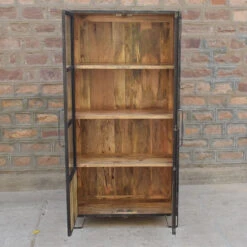 Vitrine 2 Portes 4 Niveaux Manguier -MaisonChic Magasin vitrine 2 portes 4 niveaux manguier 4