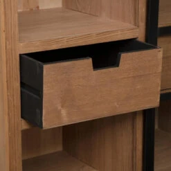 Vitrine Porte Coulissante Danik 2 Tiroirs Atmosphera -MaisonChic Magasin vitrine porte coulissante danik 2 tiroirs atmosphera 4