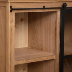 Vitrine Porte Coulissante Danik 2 Tiroirs Atmosphera -MaisonChic Magasin vitrine porte coulissante danik 2 tiroirs atmosphera 5